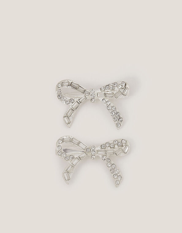2-Pack Diamant&eacute; Bow Hair Clips, , large