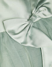 Waterfall Bow Tulle Dress , Blue (PALE BLUE), large