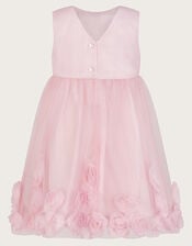 Baby Josie 3D Rosette Dress, Pink (PINK), large