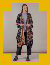 One Hundred Stars Primula Long Velvet Jacket, , large