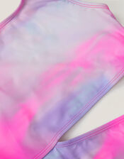 Ombré Asymmetrical Cut Out Swimsuit, Pink (PINK), large