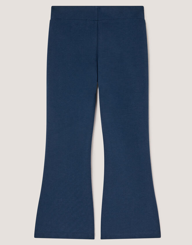 Sequin Bow Kick Flare Leggings, Blue (NAVY), large