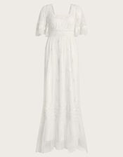 Julita Embroidered Maxi Wedding Dress, Ivory (IVORY), large