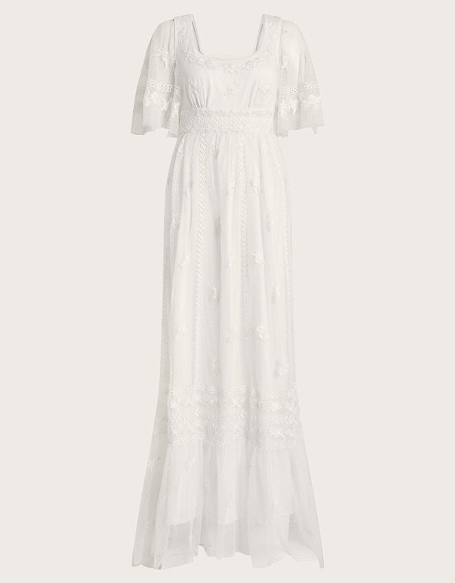 Julita Embroidered Maxi Wedding Dress, Ivory (IVORY), large