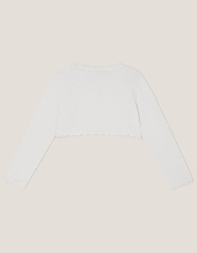 Maeve Bow Button Cardigan, Ivory (IVORY), large