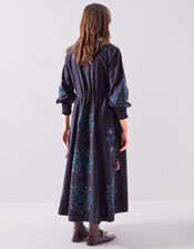 East Sophia Floral Embroidered Maxi Dress, Blue (NAVY), large