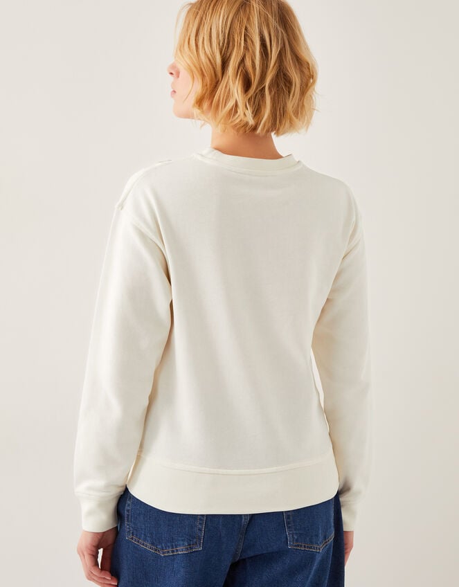 Abi Floral Applique Sweatshirt, Natural (NEUTRAL), large