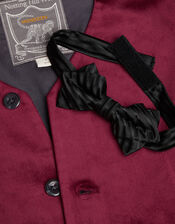 Velvet Waistcoat and Bow Tie Set, Red (BURGUNDY), large