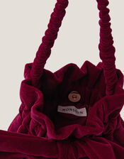 Ciri Bow Velvet Pouch Bag, , large