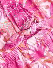 Birds Of Paradise Short Sleeve Playsuit, Pink (PINK), large