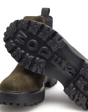 Woden Aya Suede Boots, Green (OLIVE), large