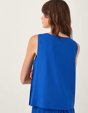 Lucy Linen Blend Tank Top , Blue (COBALT), large