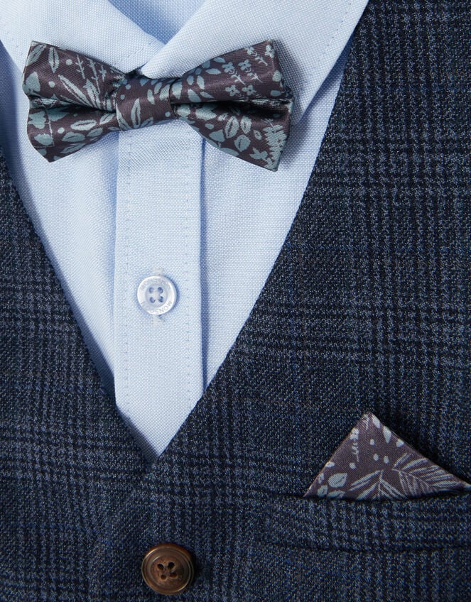 Three-Piece Oliver Check Waistcoat & Shirt Set, Blue (NAVY), large