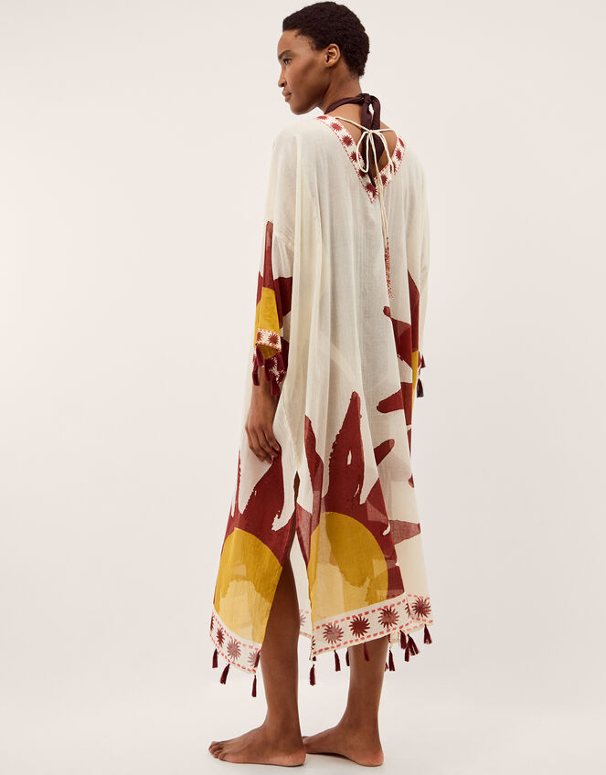 Anissa Sun Print Midi Kaftan, , large