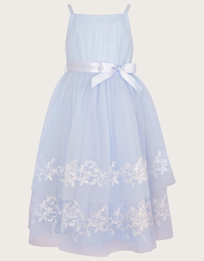 Natalia Floral Embroidered Dress, Blue (BLUE), large