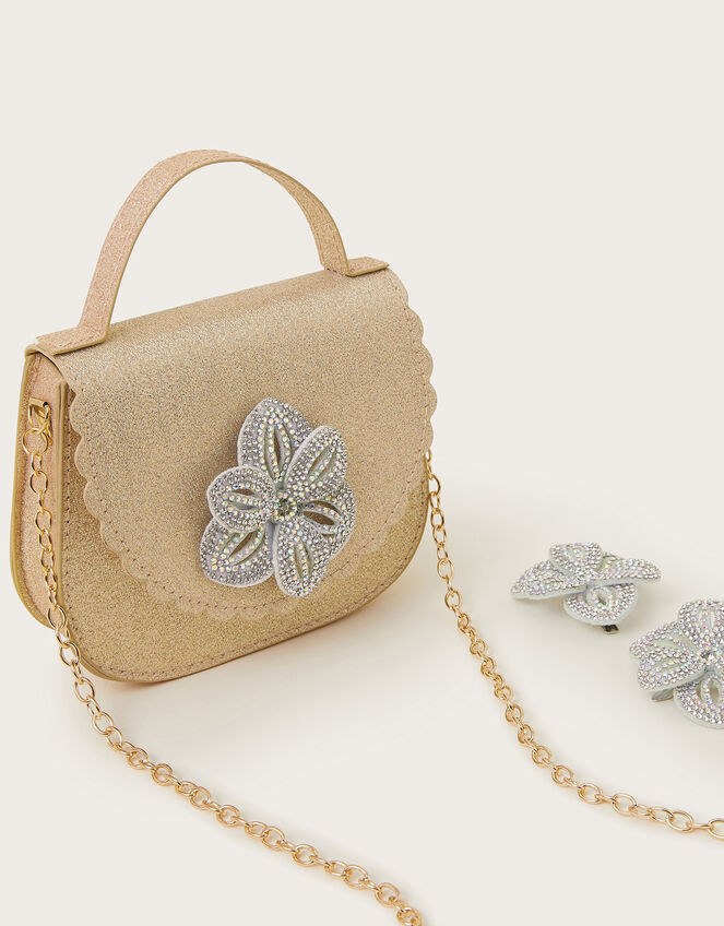 Super Sparkle Bag and Hair Clips Set, , large