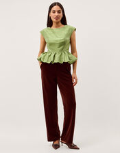 Dahlia Sleeveless Peplum Top, Green (PALE GREEN), large