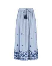 East Teleri Stripe Maxi Skirt, Blue (BLUE), large