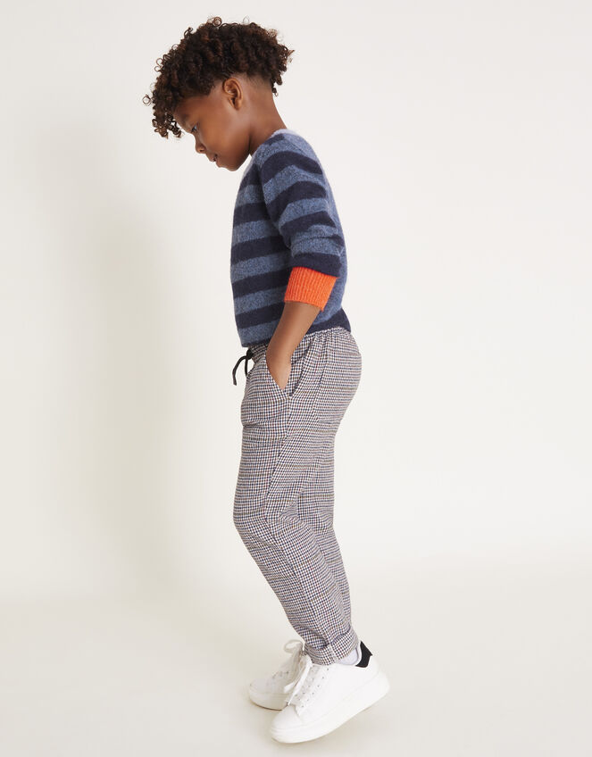 Check Pull-On Trousers, Brown (BROWN), large