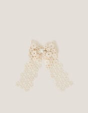 Daisy Lace Bow Hair Clip, , large