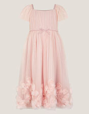 Evangaline Rose Appliqué Tulle Dress, Pink (PINK), large