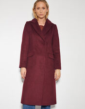Arabella A-Line Coat, Red (BURGUNDY), large