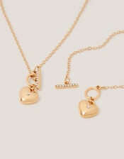 Diamant&eacute; Heart Necklace & Bracelet Set, , large