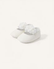 Shimmer Corsage Booties, Ivory (IVORY), large