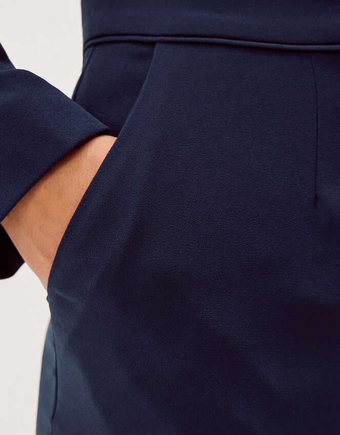 Erin Flared Trousers, Blue (NAVY), large