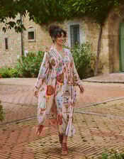 One Hundred Stars Lanterns Print Maxi Dress, Red (RED), large