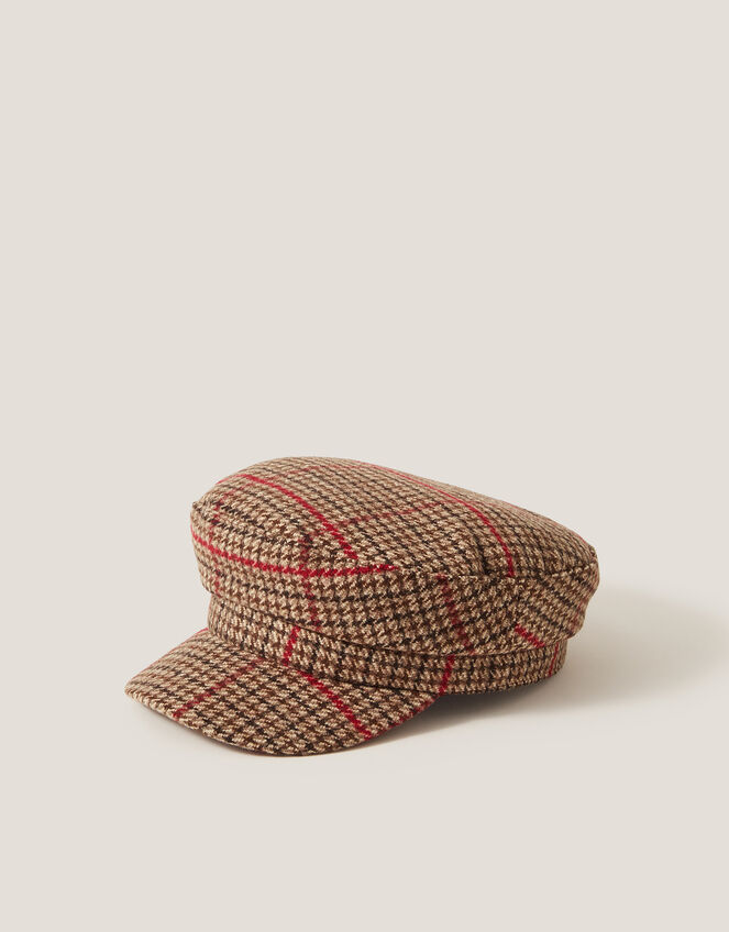 Viv Check Baker Boy Hat, , large