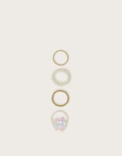 4-Pack Sequin Flower Bead Bracelets, , large