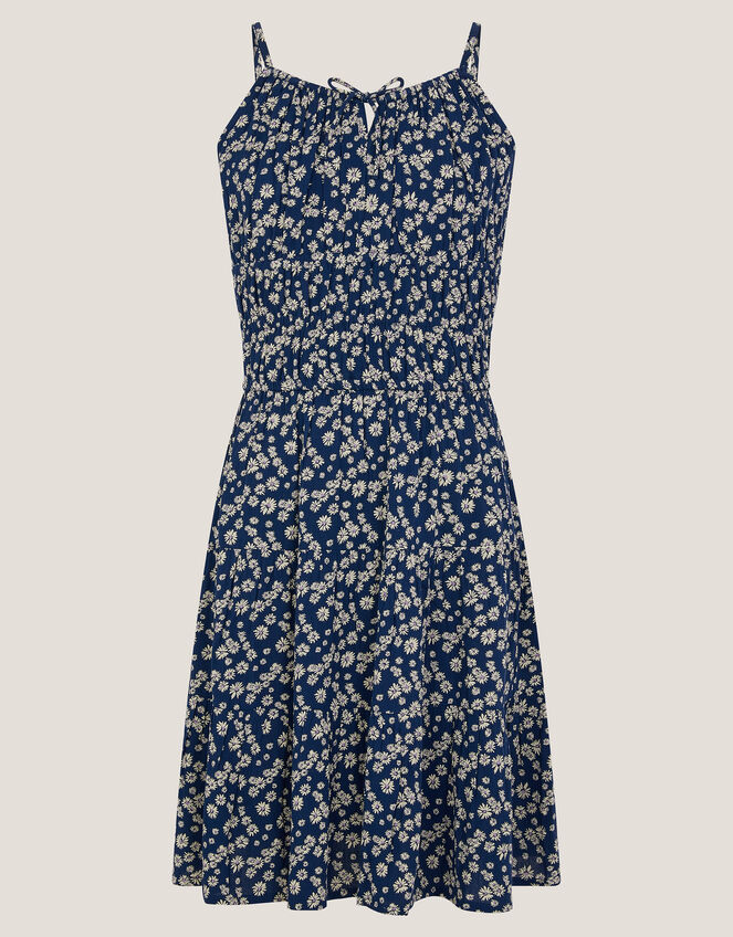 Strappy Floral Print Sundress, Blue (NAVY), large