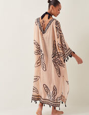 Pam Palm Print Beach Cover-Up Dress, , large