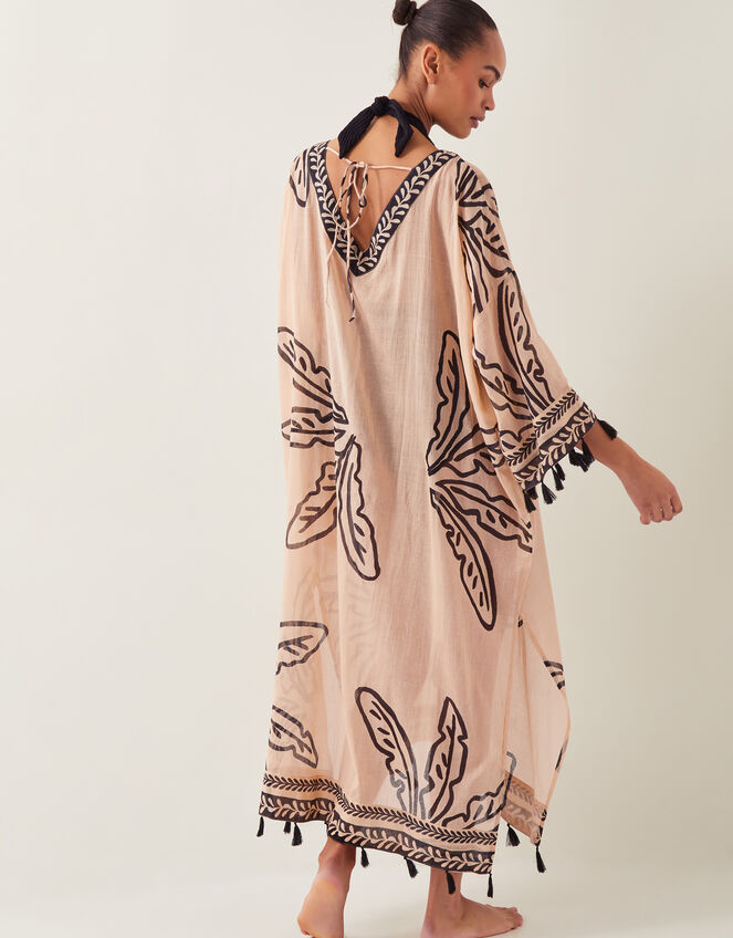 Pam Palm Print Beach Cover-Up Dress, , large