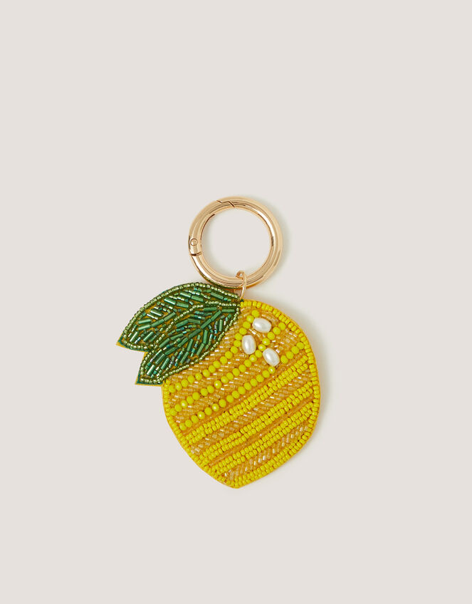 Beaded Lemon Bag Charm, , large