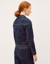 Sadie Frill Denim Jacket, Blue (INDIGO), large