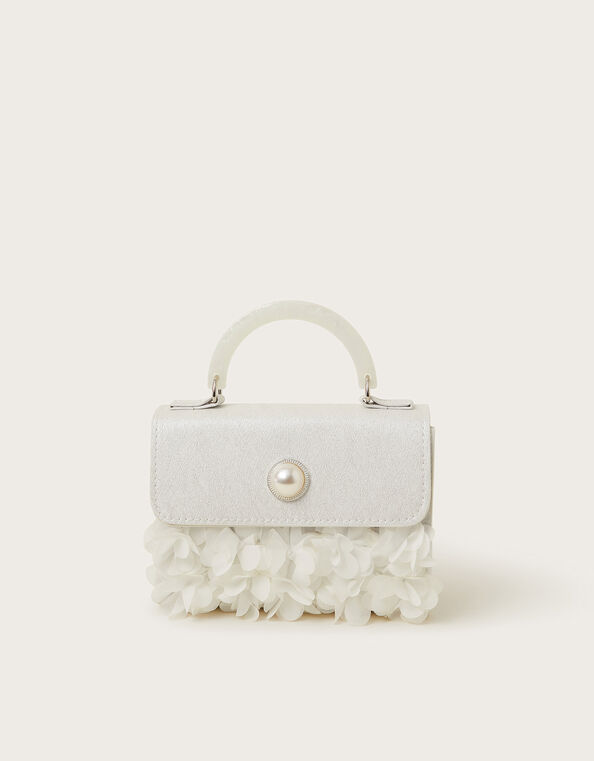 Shimmery Petal Pearl Handbag, , large