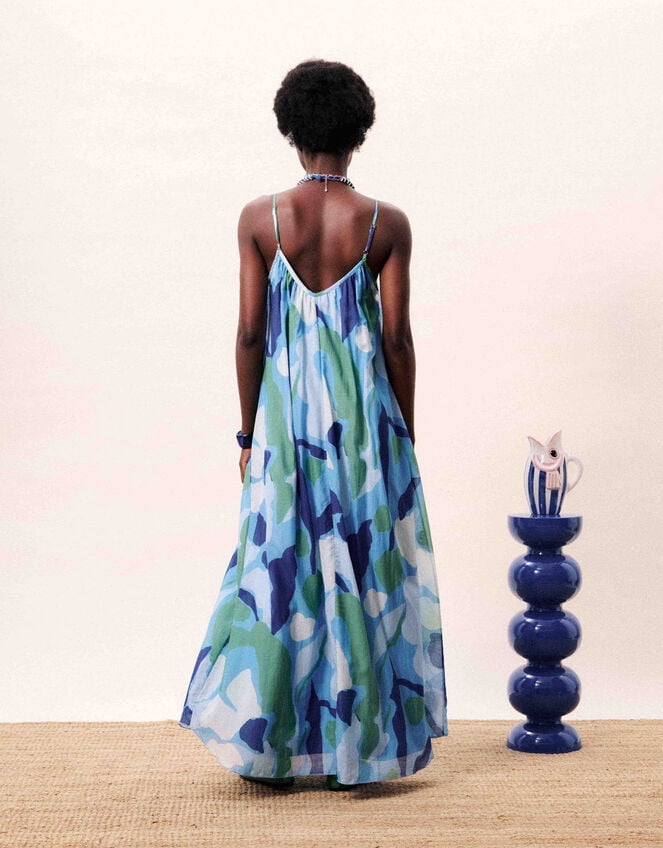 FRNCH Andaman Printed Maxi Dress, Blue (BLUE), large