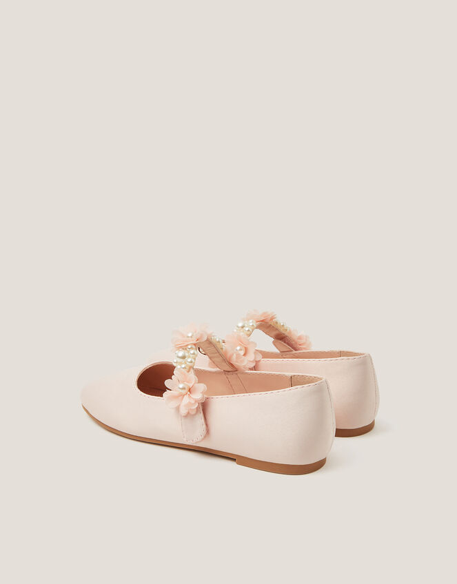 Pearl Flower Ballet Flats, Pink (PINK), large