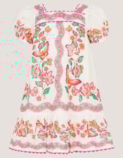 Baby Jelena Butterfly Print Dress, Ivory (IVORY), large