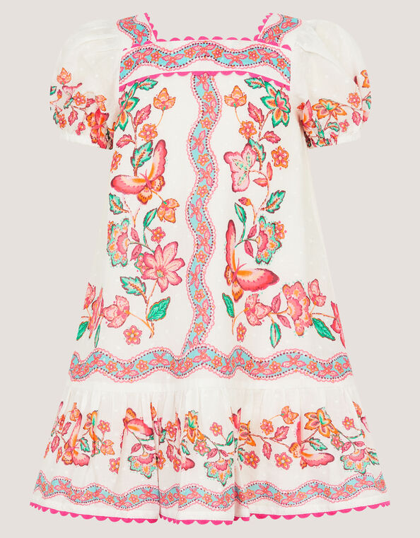 Baby Jelena Butterfly Print Dress, Ivory (IVORY), large