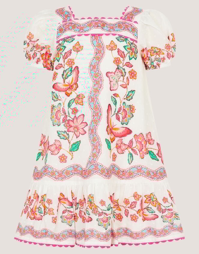 Baby Jelena Butterfly Print Dress, Ivory (IVORY), large