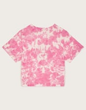 Heart Tie Dye T-Shirt, Pink (PINK), large