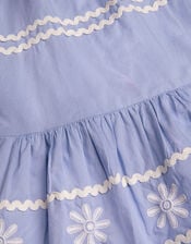 Amalfi Floral Ricrac Sleeveless Dress, Blue (BLUE), large