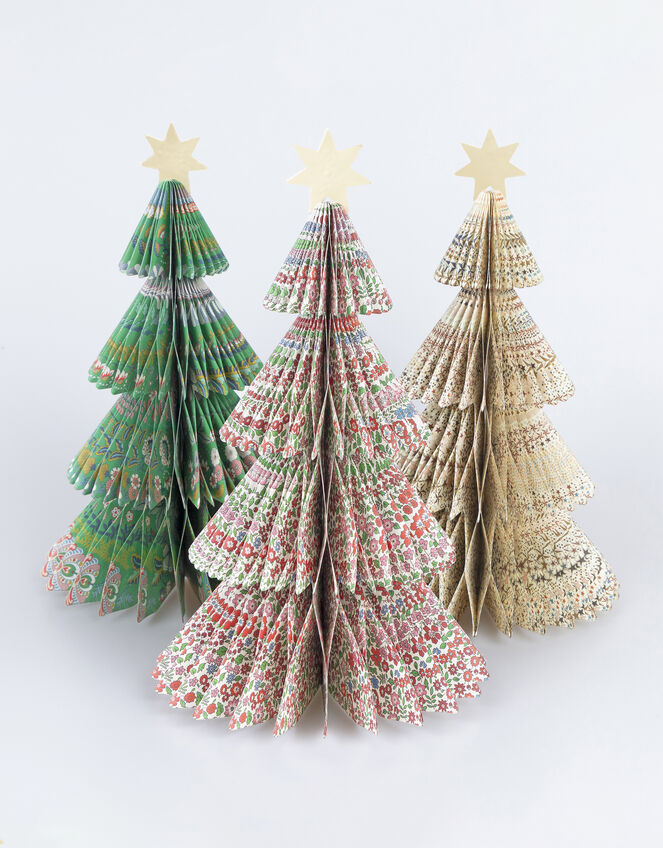 3-Pack Meri Meri x Liberty Paper Christmas Trees, , large