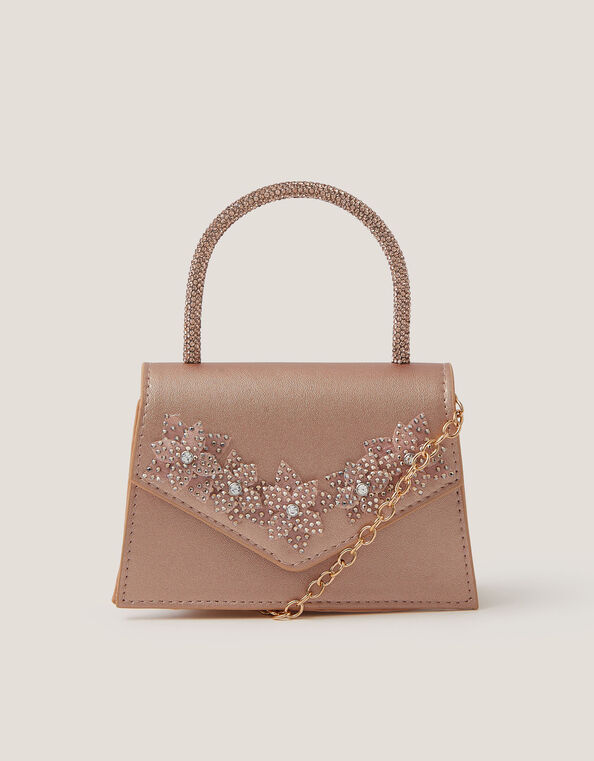 Floral Embellished Sparkle Bag, , large