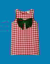 Hatley Houndstooth Bow Dress, Red (RED), large