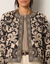 Maison Hotel Balani Ornate Print Jacket, Black (BLACK), large