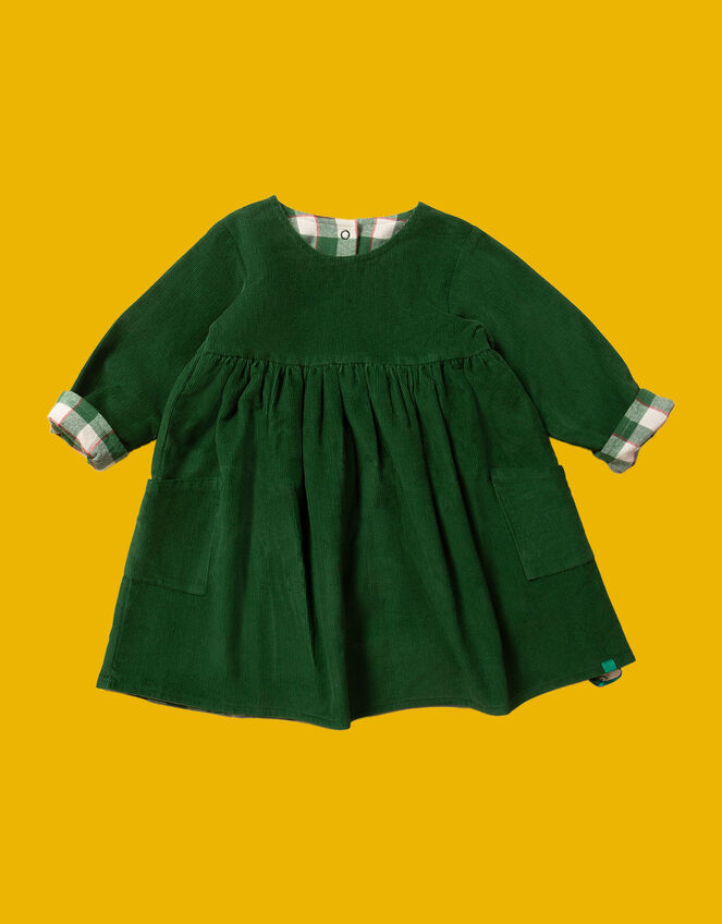 Little Green Radicals Reversible Check Dress, Cream (CREAM), large